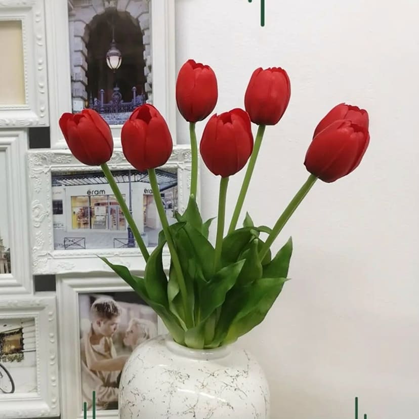 Искусственные цветы в Ульяновске | Цветы искусственные «Тюльпаны», красные, букет