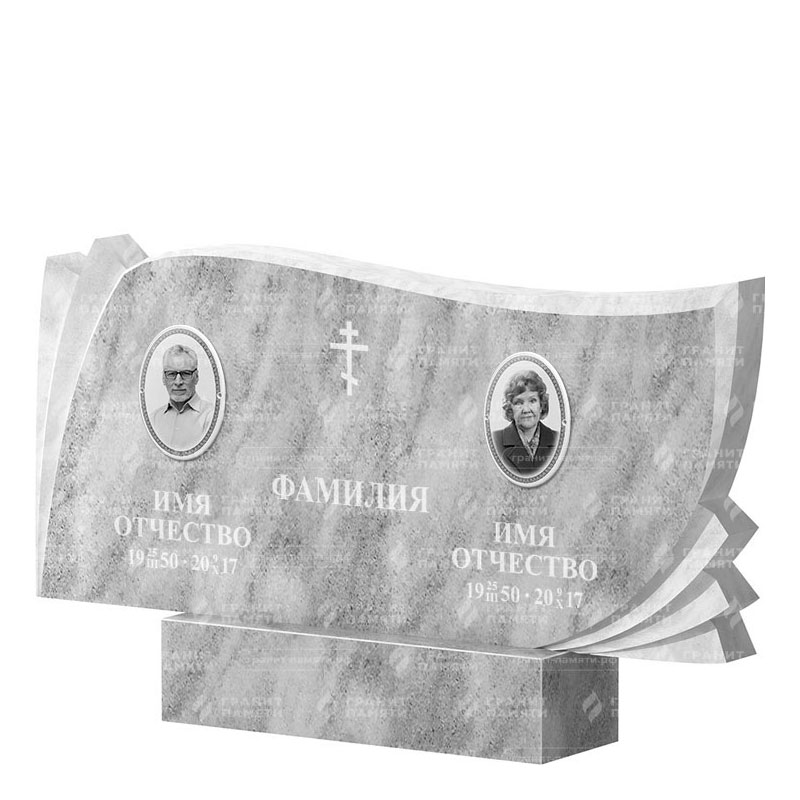 Памятники из мрамора в Ульяновске | Двойной мраморный памятник ФМ-265