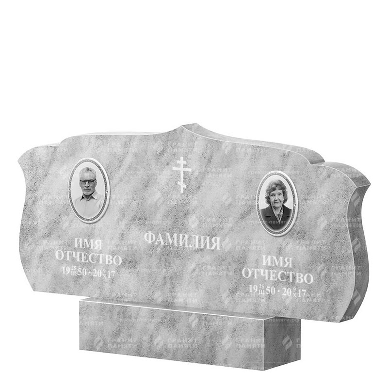 Памятники из мрамора в Ульяновске | Двойной мраморный памятник ФМ-130
