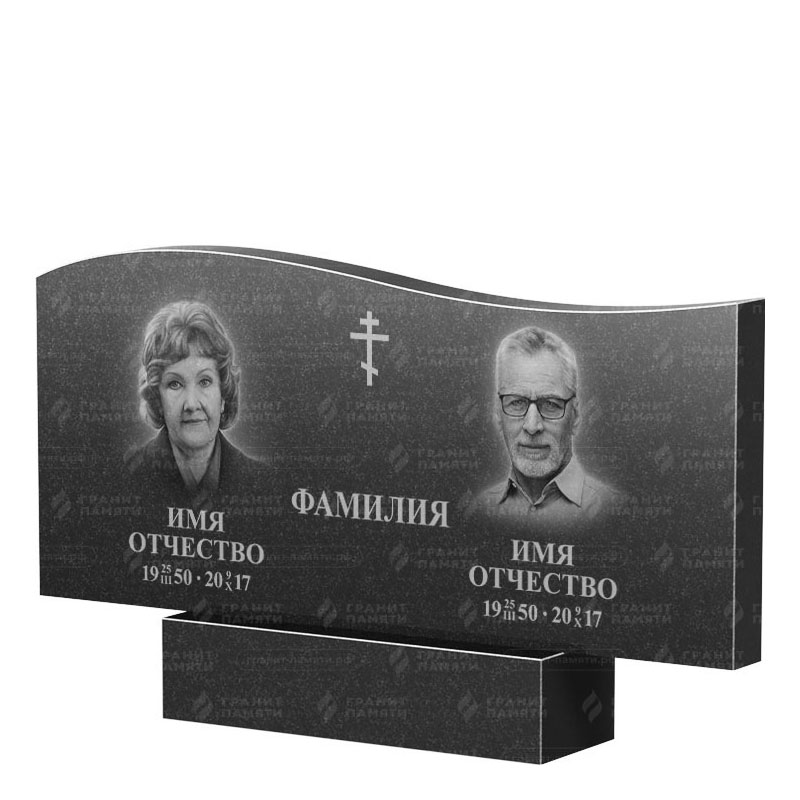 Памятники из гранита двойные в Ульяновске | Двойной гранитный памятник ФГ-255