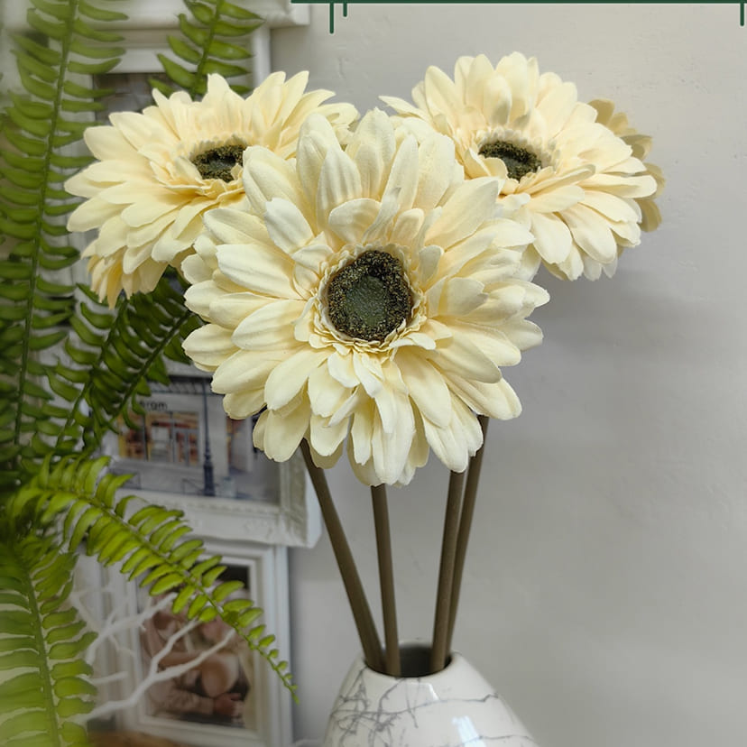 Искусственные цветы в Ульяновске | Цветок искусственный «Гербера», молочно-персиковая, одиночный