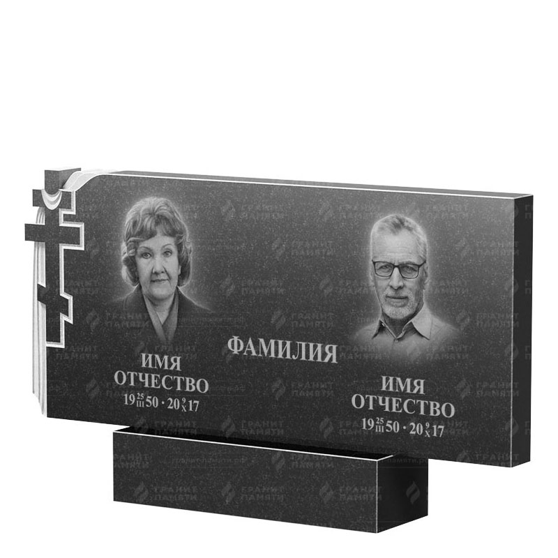 Памятники из гранита двойные в Ульяновске | Двойной гранитный памятник ФГ-139