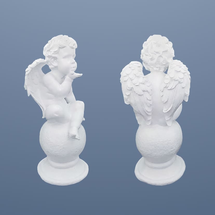 Скульптуры из искусственного мрамора в Ульяновске | Скульптура ангел на шаре №2