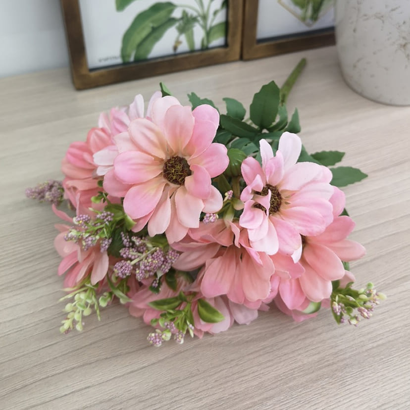 Искусственные цветы в Ульяновске | Цветы искусственные «Ромашки с бутонами», розовые, букет