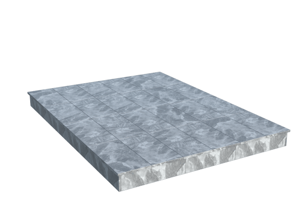 Площадки на могилу в Ульяновске | Площадка с вертикальной (15 см) мраморной облицовкой