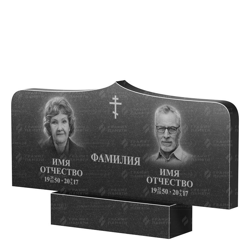 Гранитные памятники в Ульяновске | Двойной гранитный памятник ФГ-260
