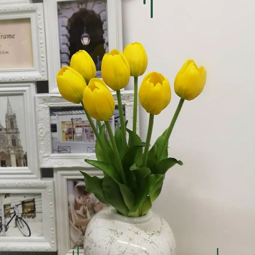 Искусственные цветы в Ульяновске | Цветы искусственные «Тюльпаны», желтые, букет