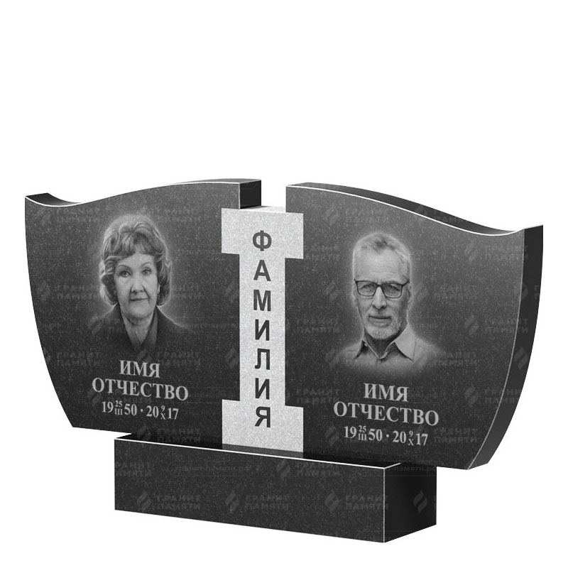 Памятники из гранита двойные в Ульяновске | Двойной гранитный памятник ФГ-138