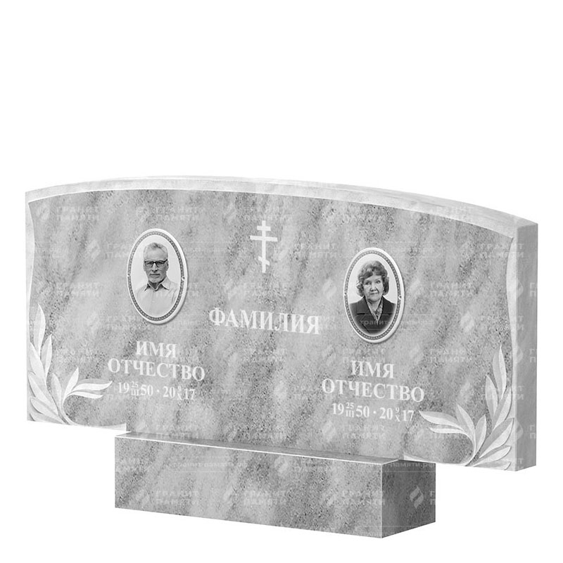 Памятники из мрамора в Ульяновске | Двойной мраморный памятник ФМ-135