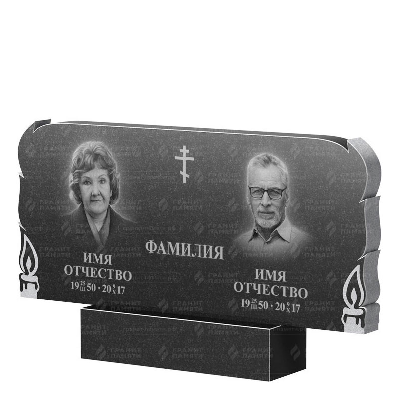 Памятники из гранита двойные в Ульяновске | Двойной гранитный памятник ФГ-133