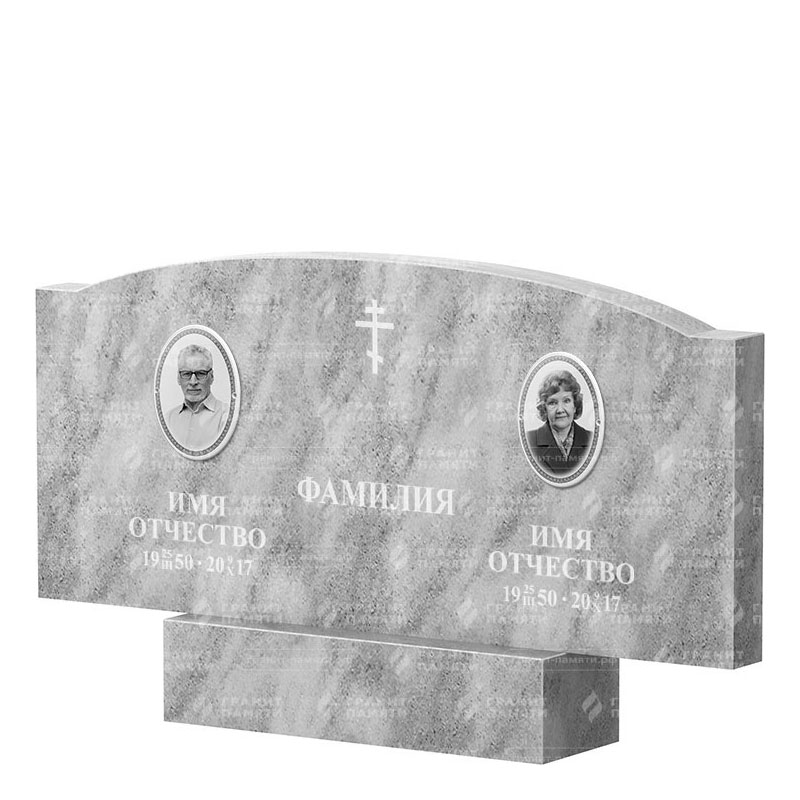 Памятники из мрамора в Ульяновске | Двойной мраморный памятник ФМ-257
