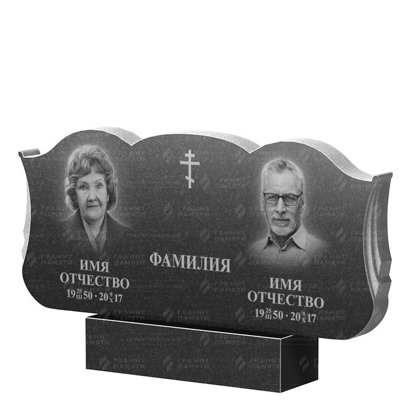 Гранитные памятники в Ульяновске | Двойной гранитный памятник ФГ-261