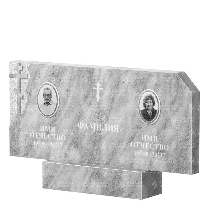 Памятники из мрамора в Ульяновске | Двойной мраморный памятник ФМ-134
