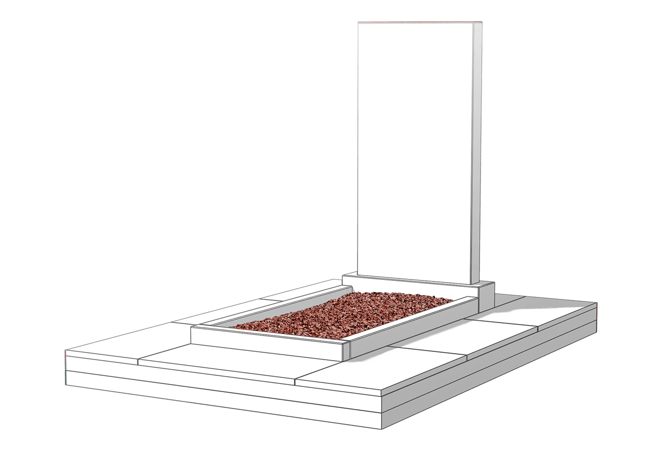 Засыпка цветника камушками в Ульяновске