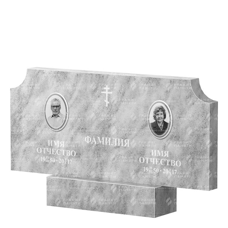 Памятники из мрамора в Ульяновске | Двойной мраморный памятник ФМ-253