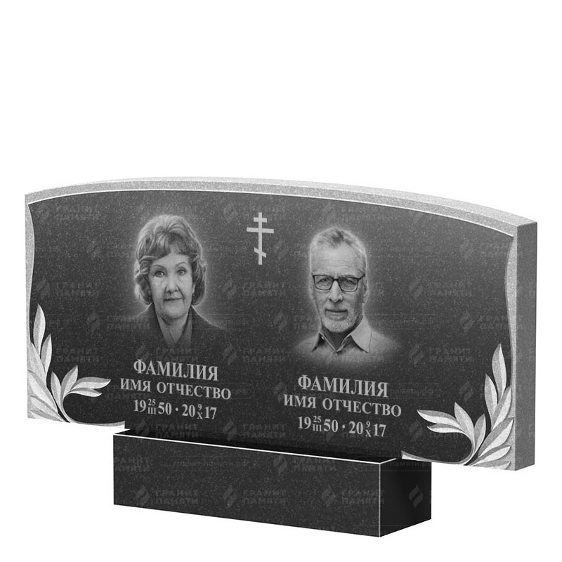 Памятники из гранита двойные в Ульяновске | Двойной гранитный памятник ФГ-135