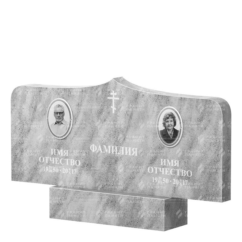 Памятники из мрамора в Ульяновске | Двойной мраморный памятник ФМ-260