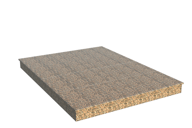 Площадки на могилу в Ульяновске | Площадка с вертикальной (15 см) облицовкой Южно-султаевским гранитом