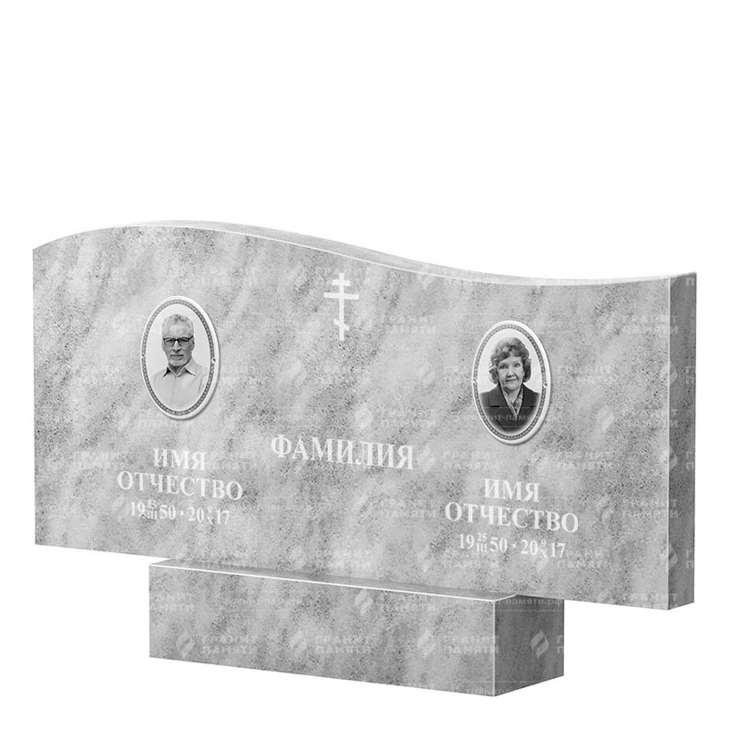 Памятники из мрамора в Ульяновске | Двойной мраморный памятник ФМ-255