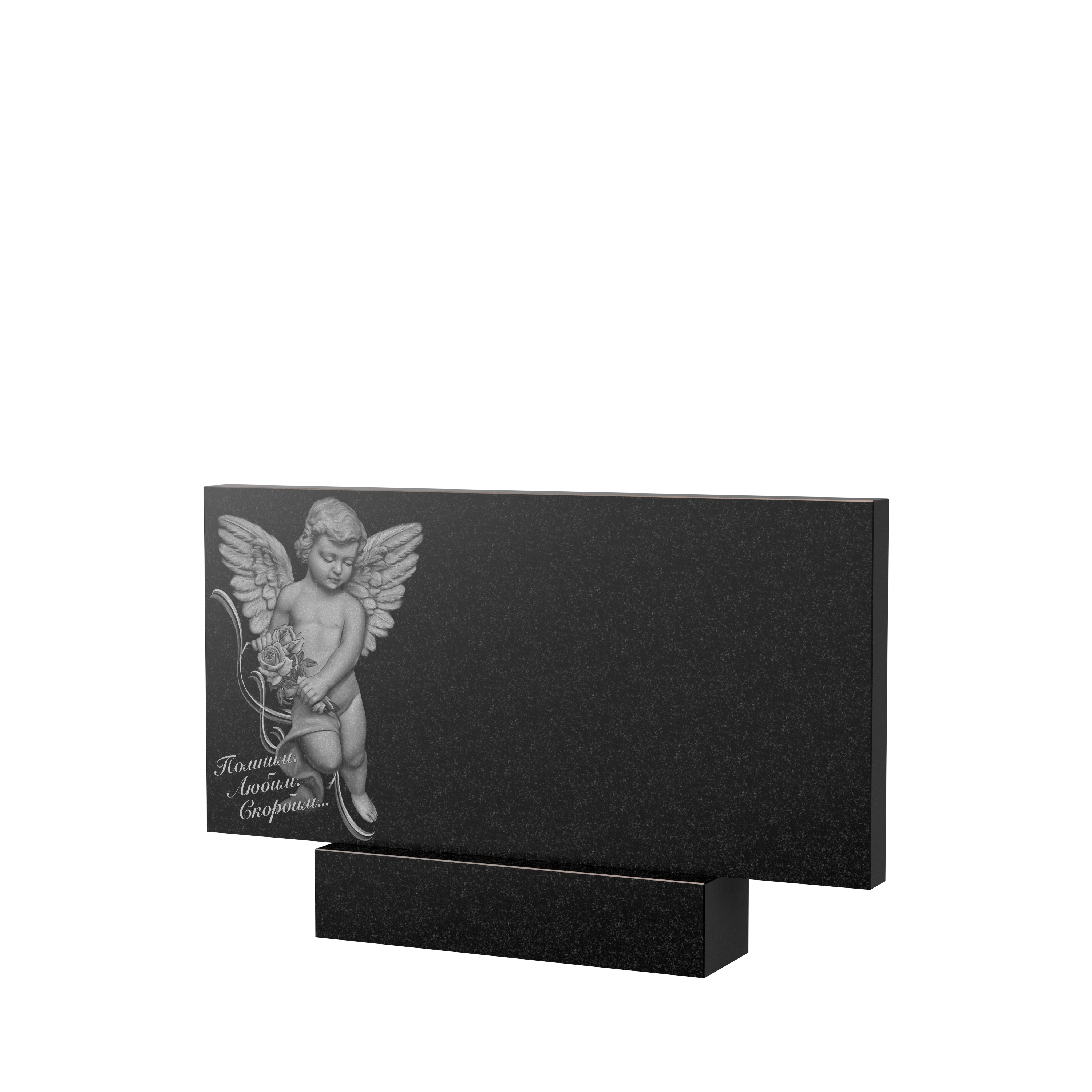 Художественное оформление памятника в Ульяновске | Художественное оформление на гранитную стелу, рисунок ГХО-008