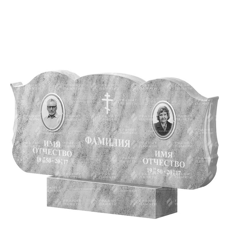 Памятники из мрамора в Ульяновске | Двойной мраморный памятник ФМ-261