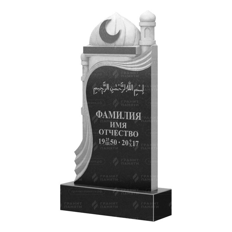 Мусульманские памятники на могилу в Ульяновске | Гранитный памятник ФГ-228