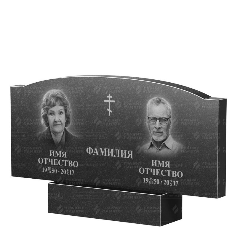 Гранитные памятники в Ульяновске | Двойной гранитный памятник ФГ-257