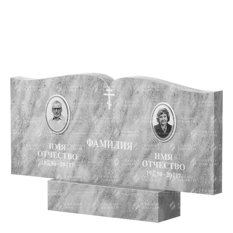 Памятники из мрамора в Ульяновске | Двойной мраморный памятник ФМ-259
