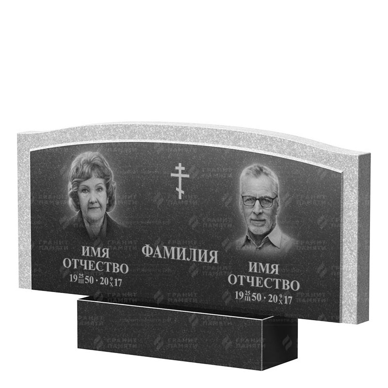 Памятники из гранита двойные в Ульяновске | Двойной гранитный памятник ФГ-131
