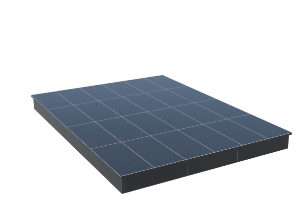 Площадки на могилу в Ульяновске | Площадка с вертикальной (15 см) облицовкой гранитом Габбро