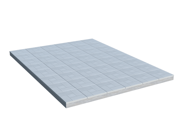 Площадки на могилу в Ульяновске | Площадка с тротуарной плиткой