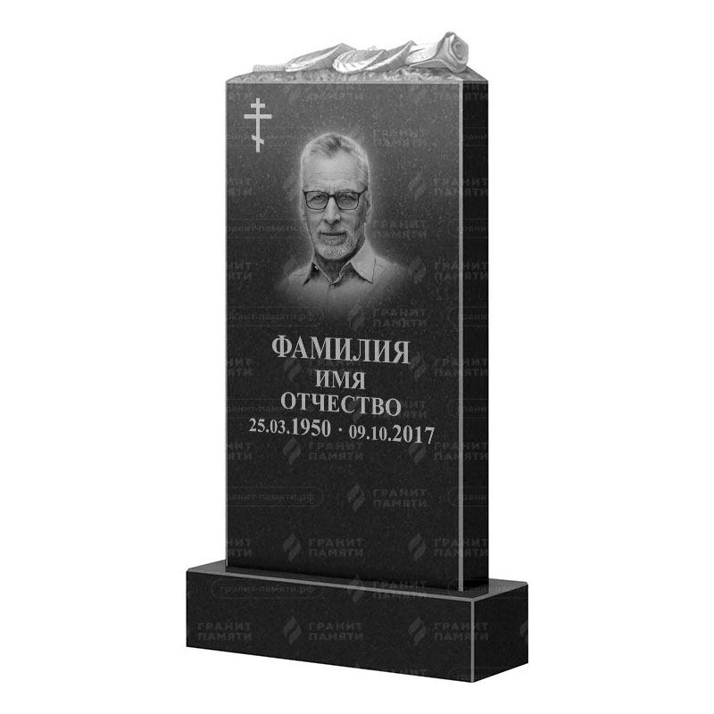 Памятники из гранита с цветами в Ульяновске | Гранитный памятник ФГ-105