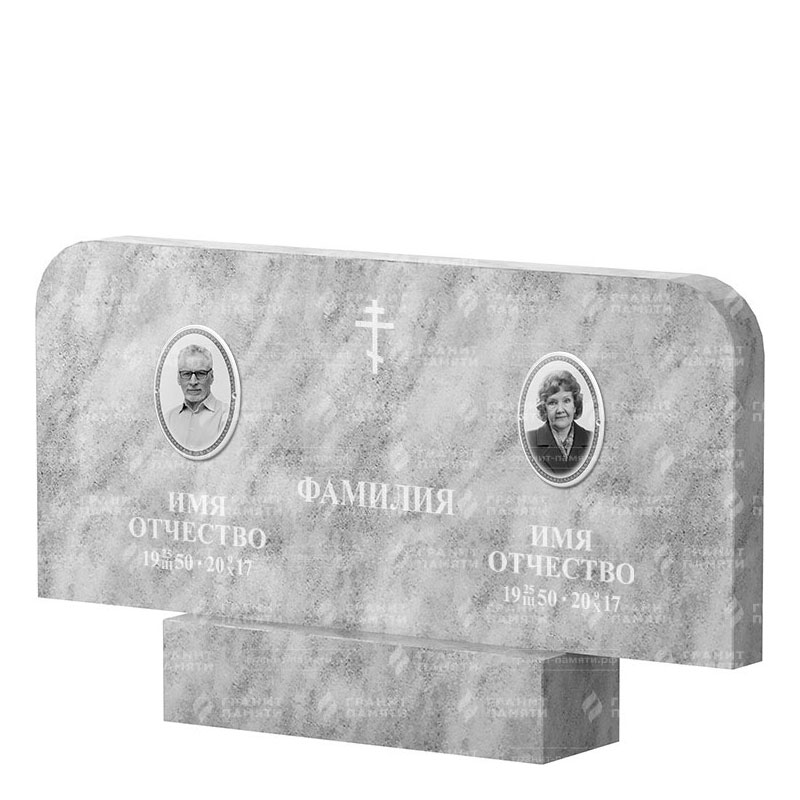 Памятники из мрамора в Ульяновске | Двойной мраморный памятник ФМ-254