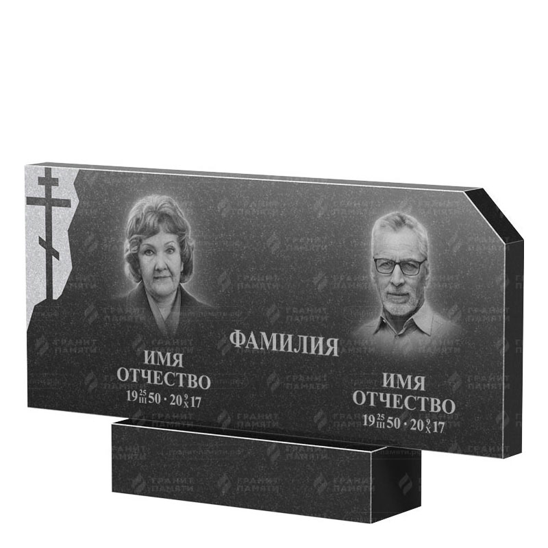 Памятники из гранита двойные в Ульяновске | Двойной гранитный памятник ФГ-134